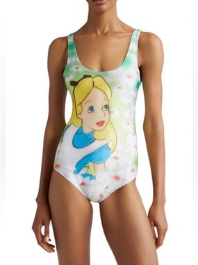 Stockholm Surfboard Club xDisney Alice in Wonderland Airbrush Graphic Swimsuit L